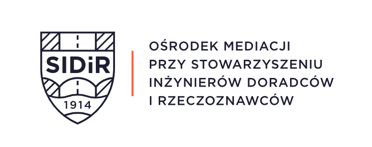 Logo Ośrodka Mediacji przy Stowarzyszeniu Inżynierów Doradców i Rzeczoznawców